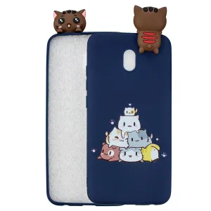 For Redmi 8/8A/5/Note 8T Mobile Phone Case Cute Cellphone Shell Soft TPU Cover with Cartoon Pig Duck Bear Kitten Lovely Pattern Royal blue