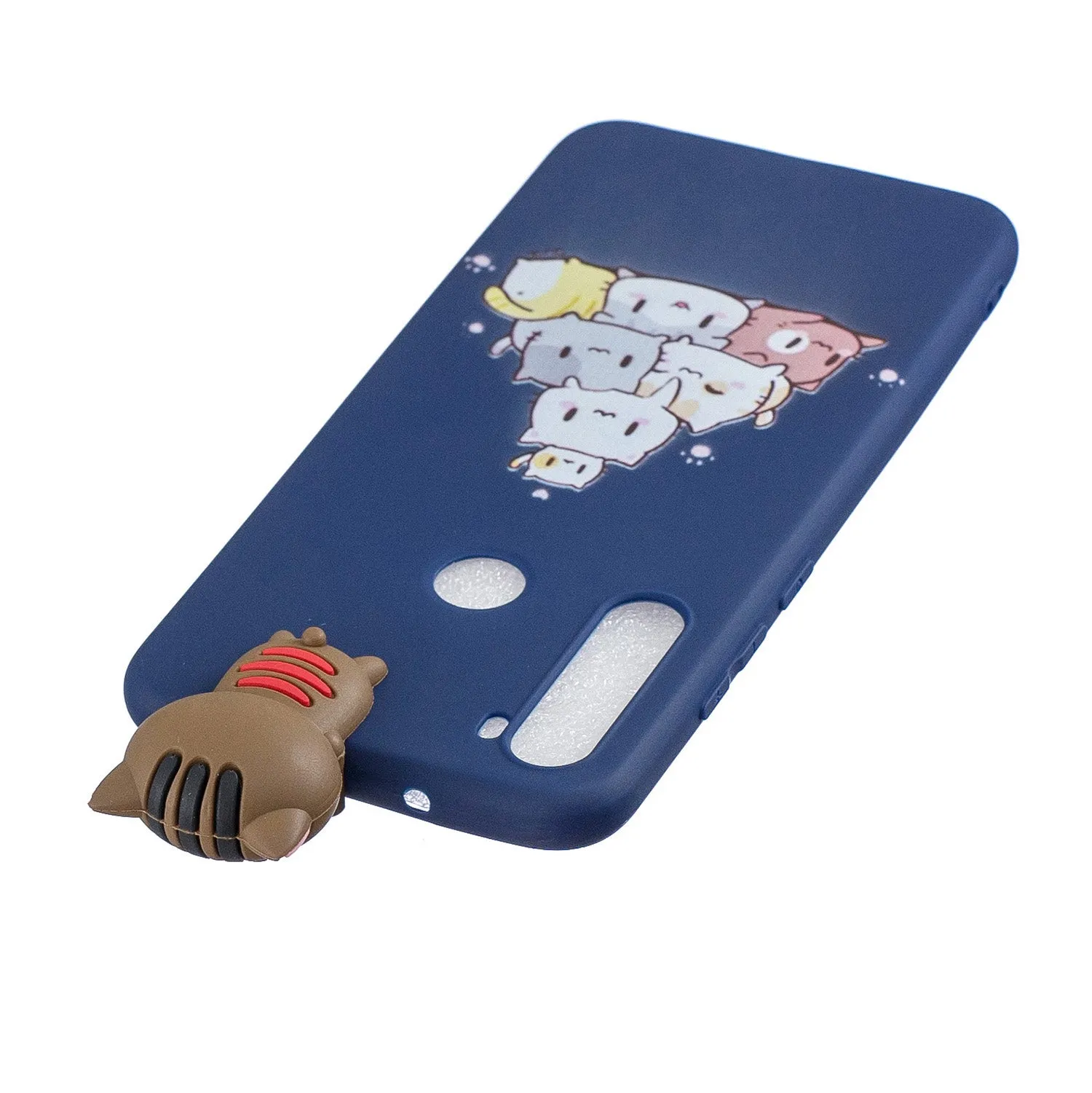 For Redmi 8/8A/5/Note 8T Mobile Phone Case Cute Cellphone Shell Soft TPU Cover with Cartoon Pig Duck Bear Kitten Lovely Pattern Royal blue