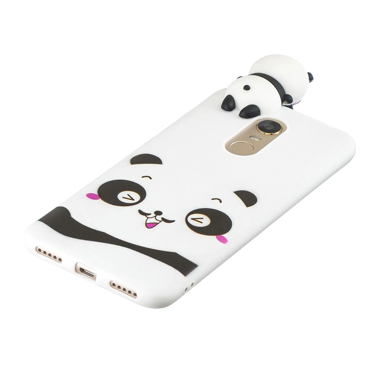 For Redmi 8/8A/5/Note 8T Mobile Phone Case Cute Cellphone Shell Soft TPU Cover with Cartoon Pig Duck Bear Kitten Lovely Pattern White
