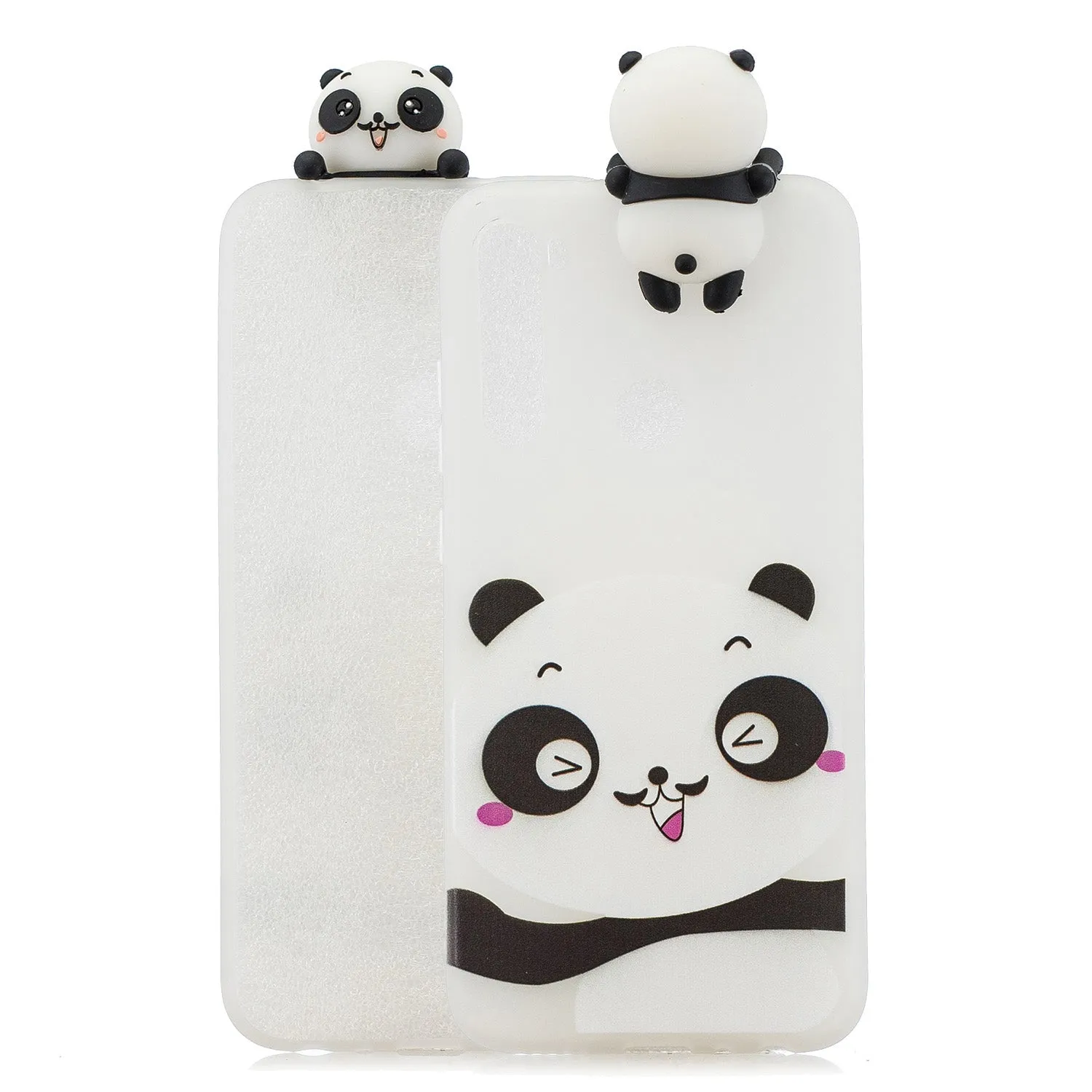 For Redmi 8/8A/5/Note 8T Mobile Phone Case Cute Cellphone Shell Soft TPU Cover with Cartoon Pig Duck Bear Kitten Lovely Pattern White