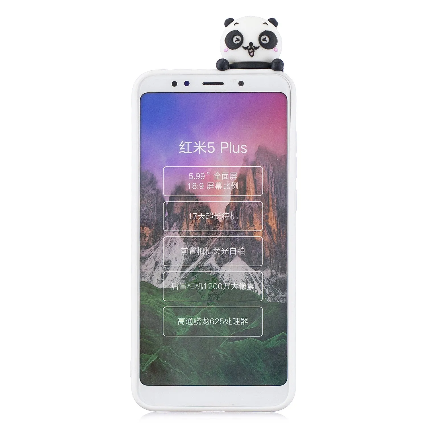 For Redmi 8/8A/5/Note 8T Mobile Phone Case Cute Cellphone Shell Soft TPU Cover with Cartoon Pig Duck Bear Kitten Lovely Pattern White