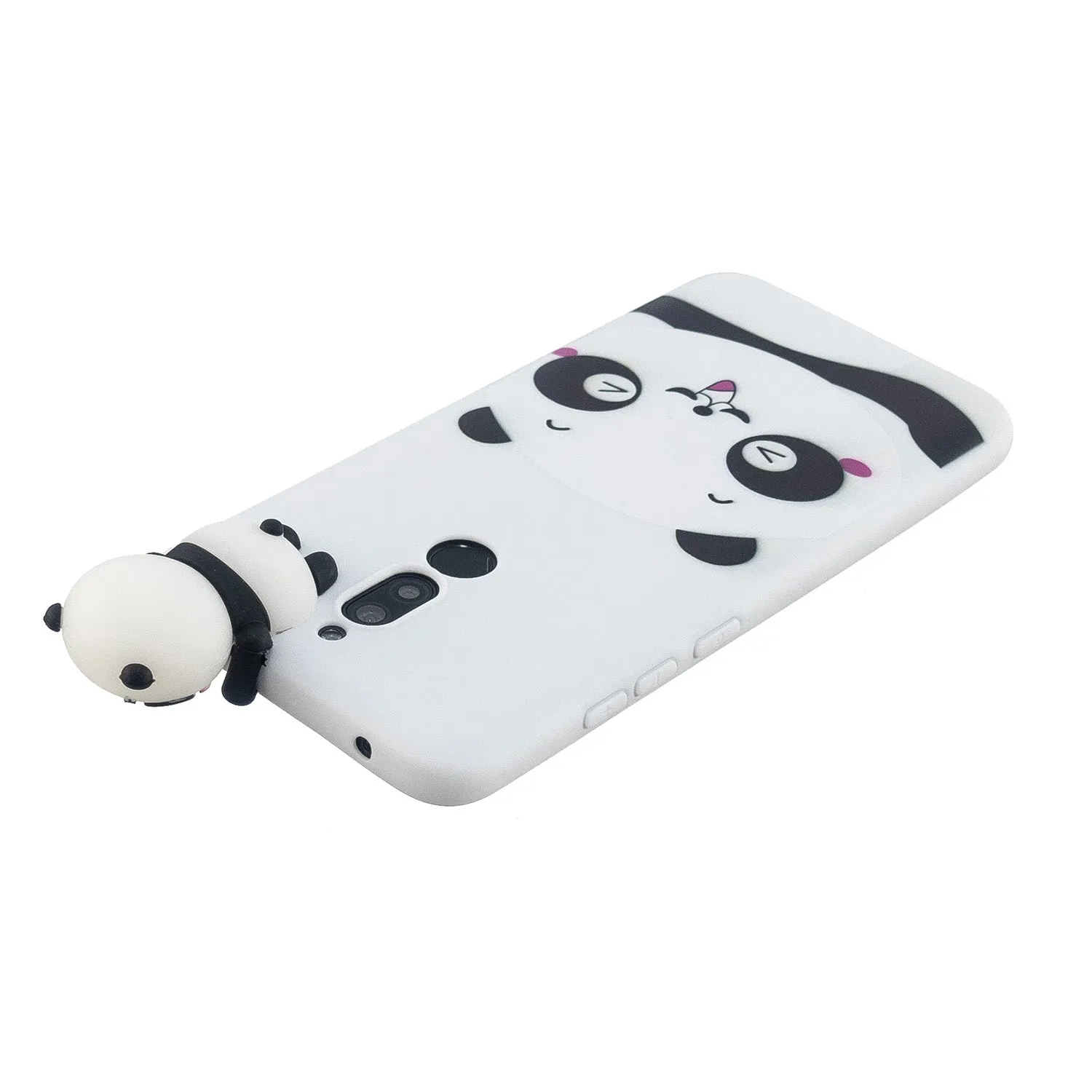 For Redmi 8/8A/5/Note 8T Mobile Phone Case Cute Cellphone Shell Soft TPU Cover with Cartoon Pig Duck Bear Kitten Lovely Pattern White