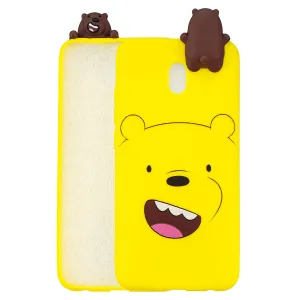 For Redmi 8/8A/5/Note 8T Mobile Phone Case Cute Cellphone Shell Soft TPU Cover with Cartoon Pig Duck Bear Kitten Lovely Pattern Yellow