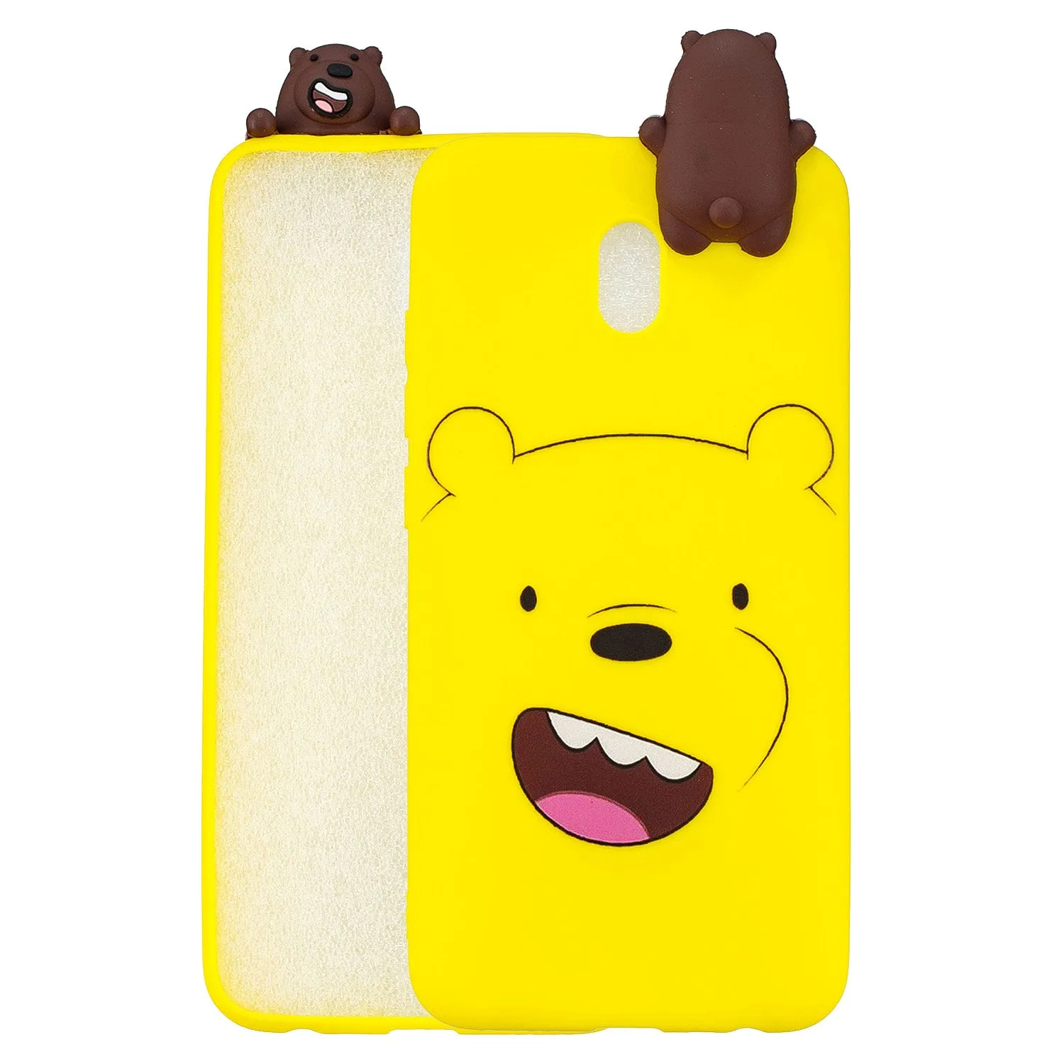 For Redmi 8/8A/5/Note 8T Mobile Phone Case Cute Cellphone Shell Soft TPU Cover with Cartoon Pig Duck Bear Kitten Lovely Pattern Yellow