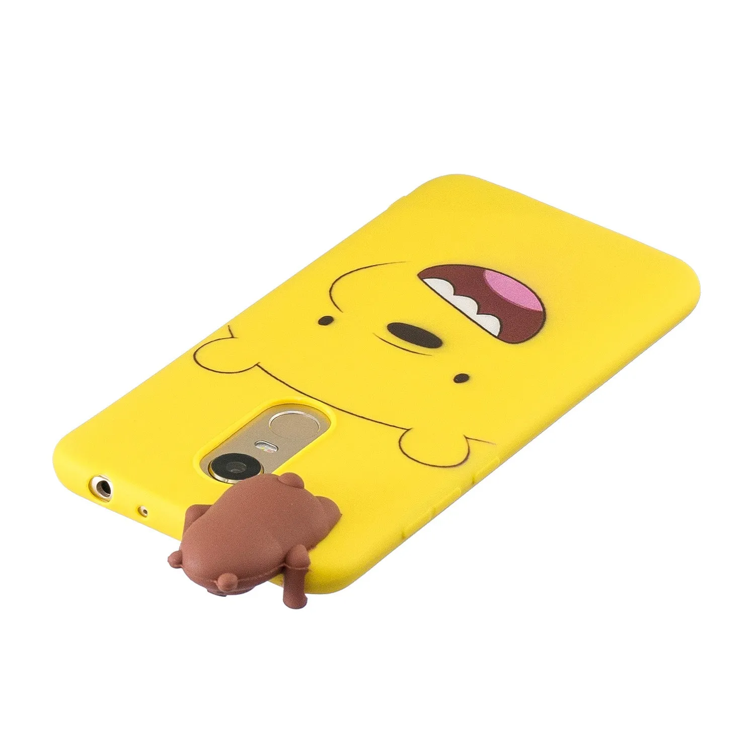 For Redmi 8/8A/5/Note 8T Mobile Phone Case Cute Cellphone Shell Soft TPU Cover with Cartoon Pig Duck Bear Kitten Lovely Pattern Yellow