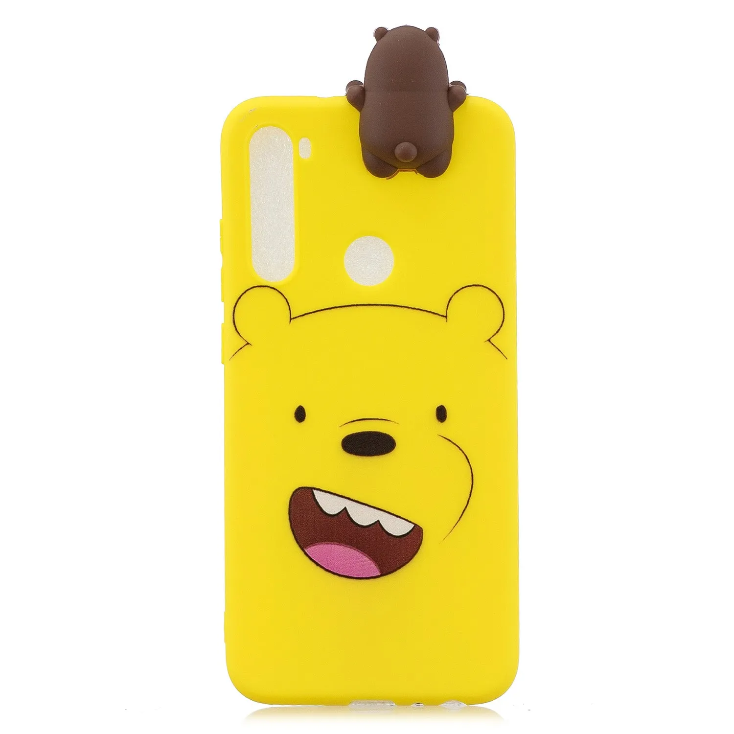For Redmi 8/8A/5/Note 8T Mobile Phone Case Cute Cellphone Shell Soft TPU Cover with Cartoon Pig Duck Bear Kitten Lovely Pattern Yellow