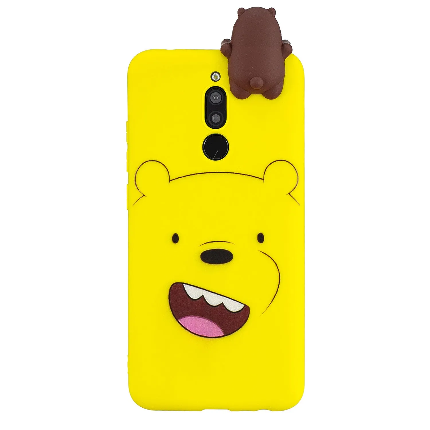 For Redmi 8/8A/5/Note 8T Mobile Phone Case Cute Cellphone Shell Soft TPU Cover with Cartoon Pig Duck Bear Kitten Lovely Pattern Yellow
