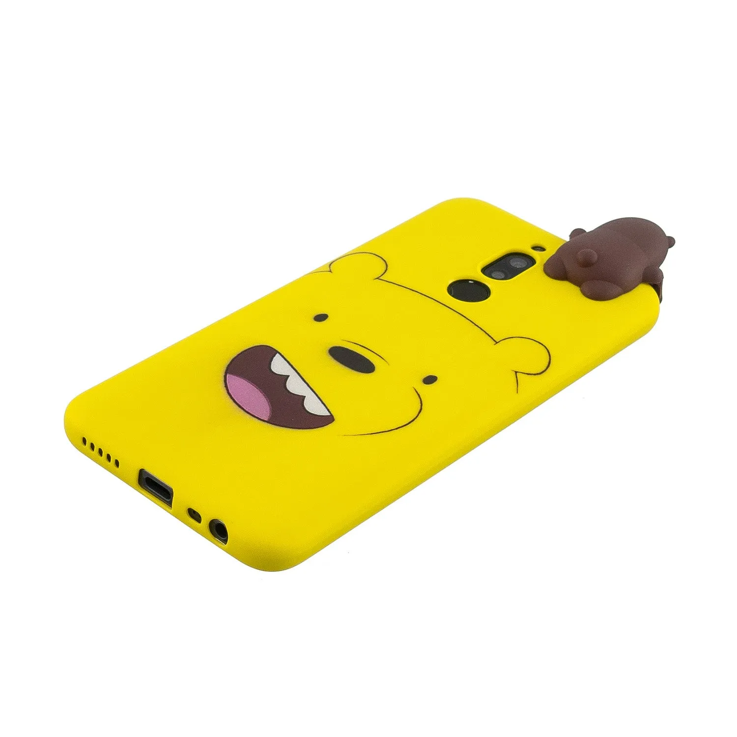For Redmi 8/8A/5/Note 8T Mobile Phone Case Cute Cellphone Shell Soft TPU Cover with Cartoon Pig Duck Bear Kitten Lovely Pattern Yellow