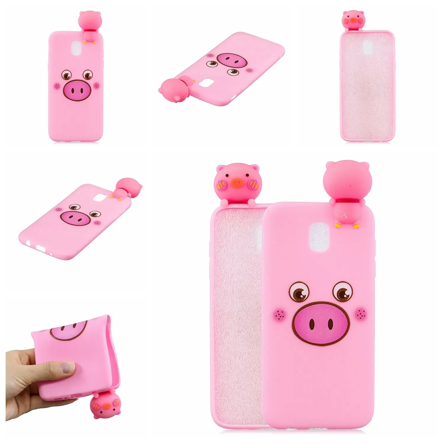 For Redmi 8A 3D Cartoon Painting Back Cover Soft TPU Mobile Phone Case Shell Little pink pig