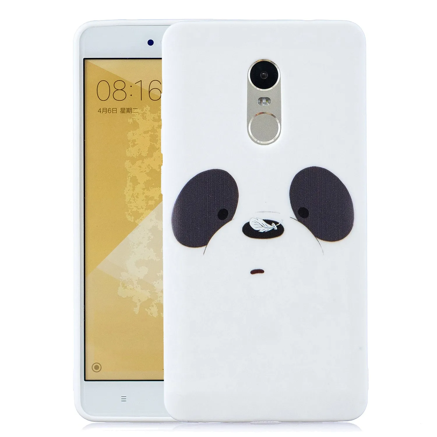 For Redmi note 4X/NOTE 4 Cartoon Lovely Coloured Painted Soft TPU Back Cover Non-slip Shockproof Full Protective Case with Lanyard black