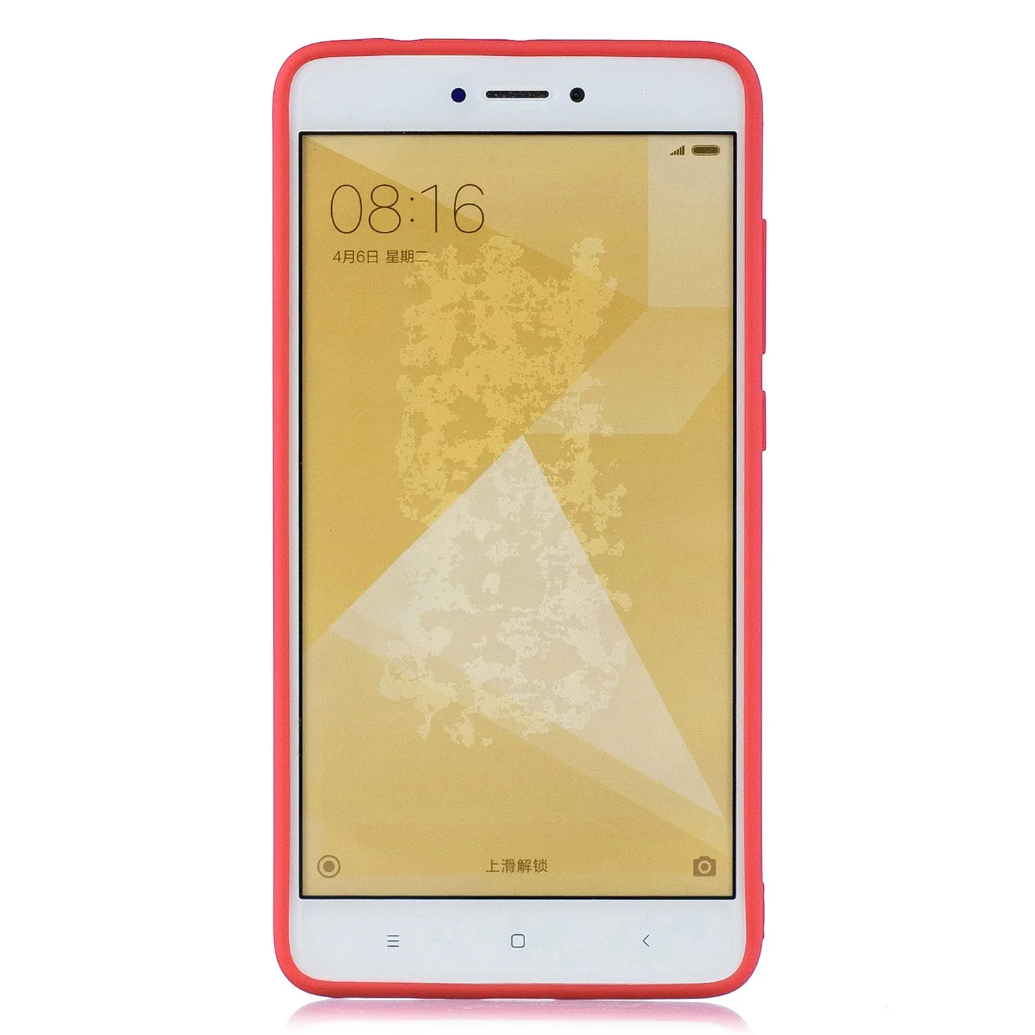 For Redmi note 4X/NOTE 4 Cartoon Lovely Coloured Painted Soft TPU Back Cover Non-slip Shockproof Full Protective Case with Lanyard red