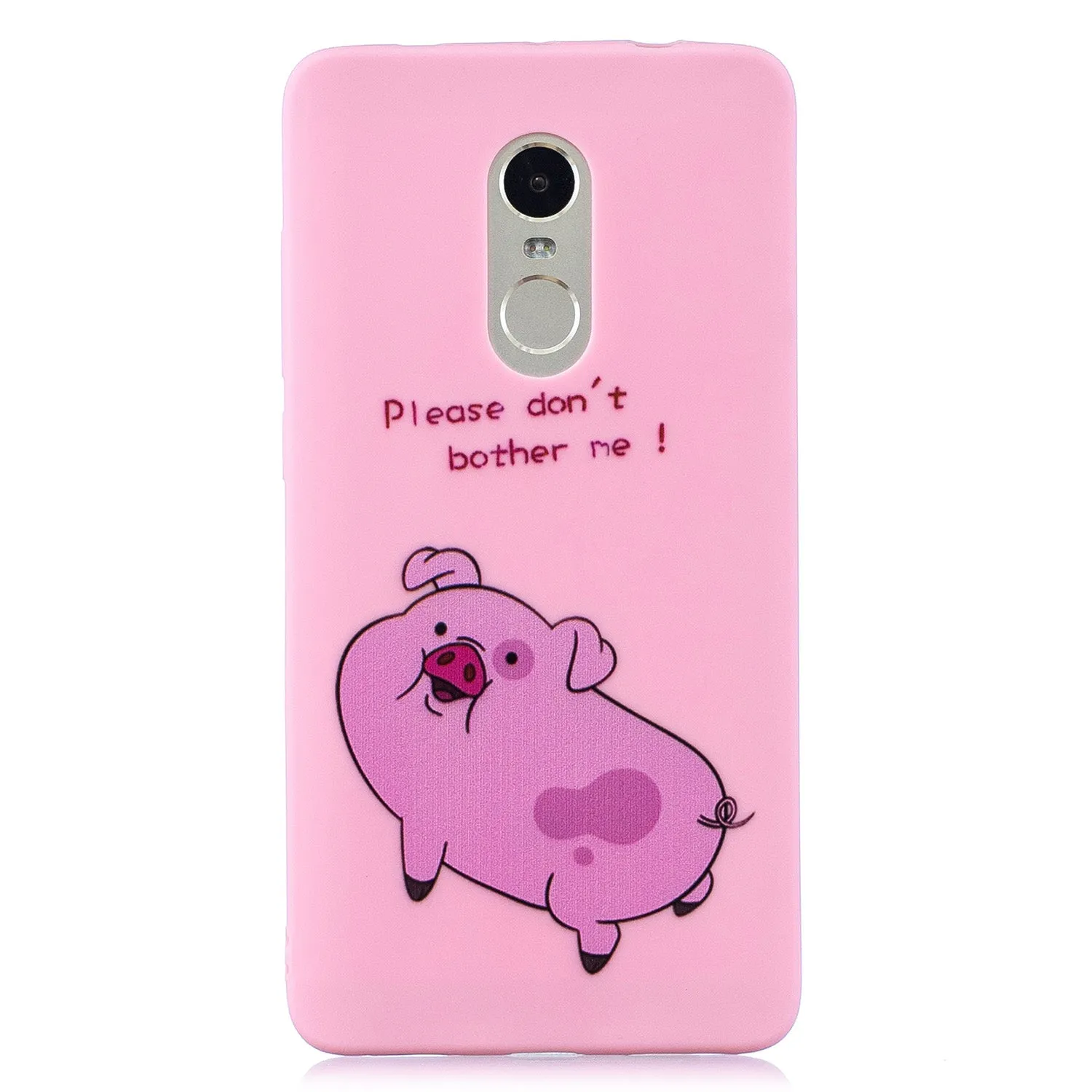 For Redmi note 4X/NOTE 4 Cartoon Lovely Coloured Painted Soft TPU Back Cover Non-slip Shockproof Full Protective Case with Lanyard Rose red