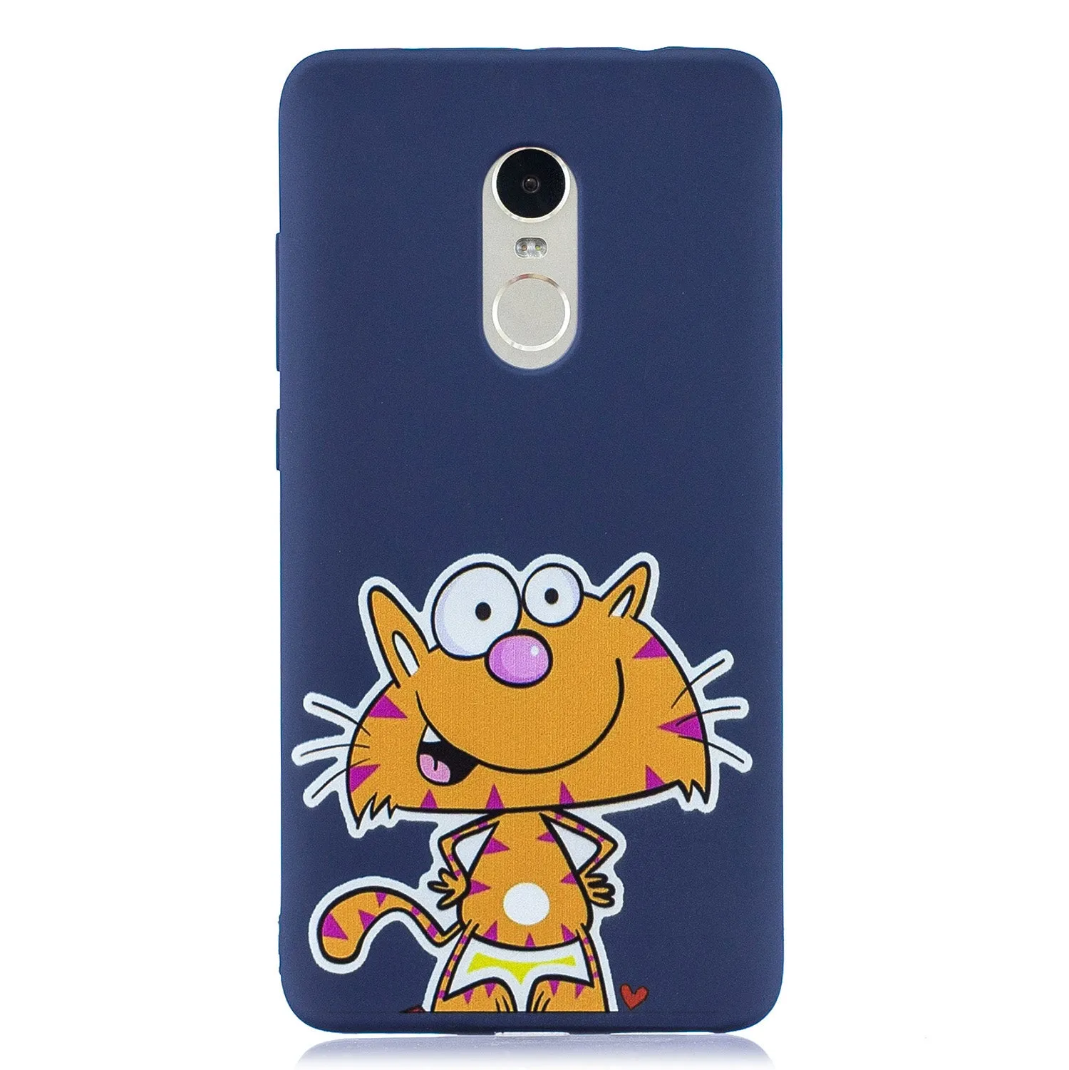 For Redmi note 4X/NOTE 4 Cartoon Lovely Coloured Painted Soft TPU Back Cover Non-slip Shockproof Full Protective Case with Lanyard sapphire