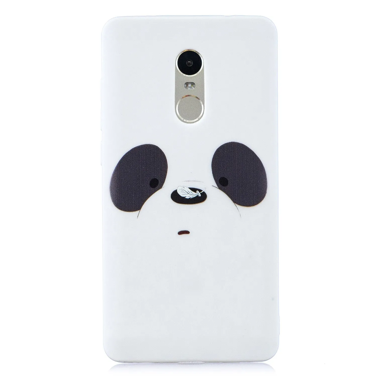For Redmi note 4X/NOTE 4 Cartoon Lovely Coloured Painted Soft TPU Back Cover Non-slip Shockproof Full Protective Case with Lanyard white