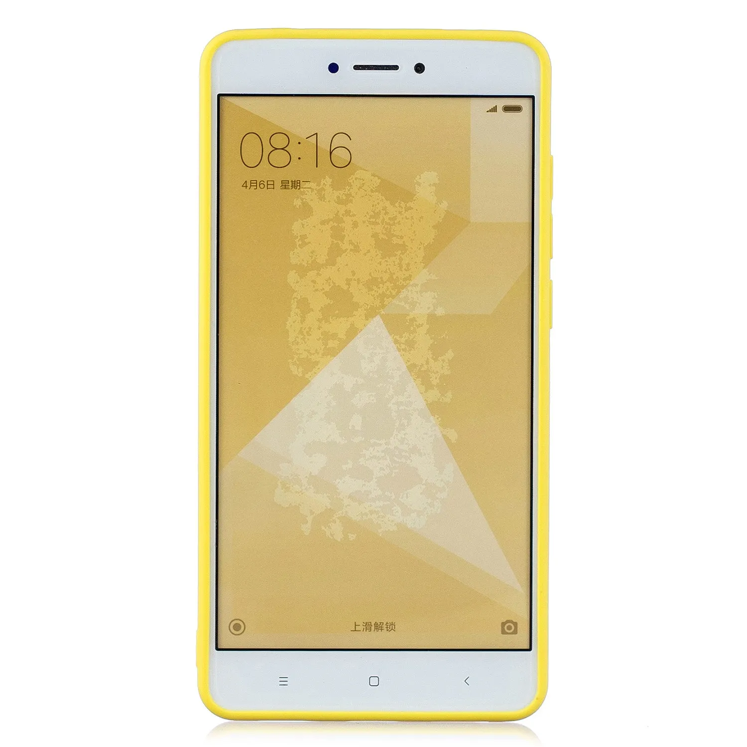 For Redmi note 4X/NOTE 4 Cartoon Lovely Coloured Painted Soft TPU Back Cover Non-slip Shockproof Full Protective Case with Lanyard yellow