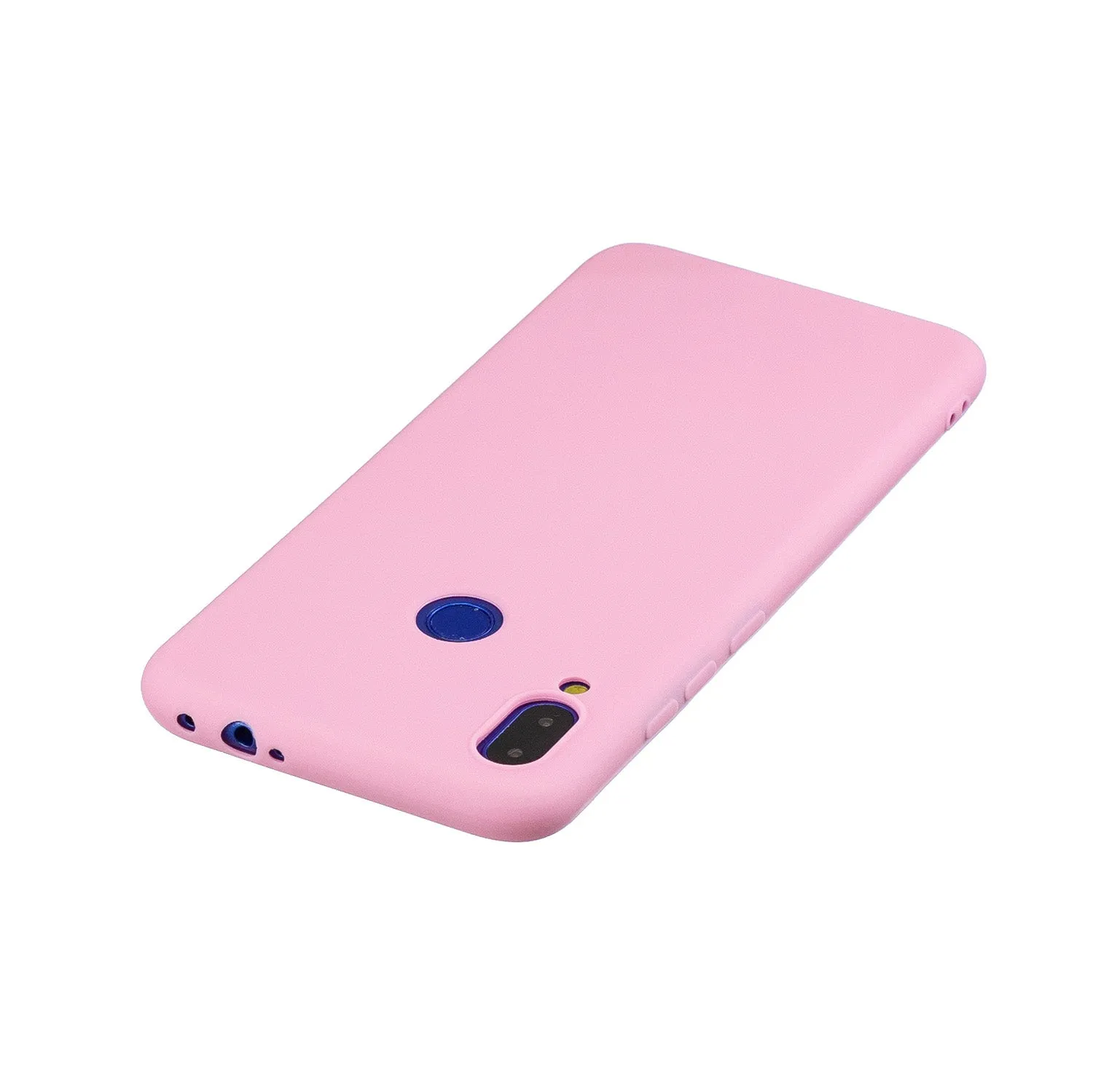 For Redmi note 7 Lovely Candy Color Matte TPU Anti-scratch Non-slip Protective Cover Back Case dark pink