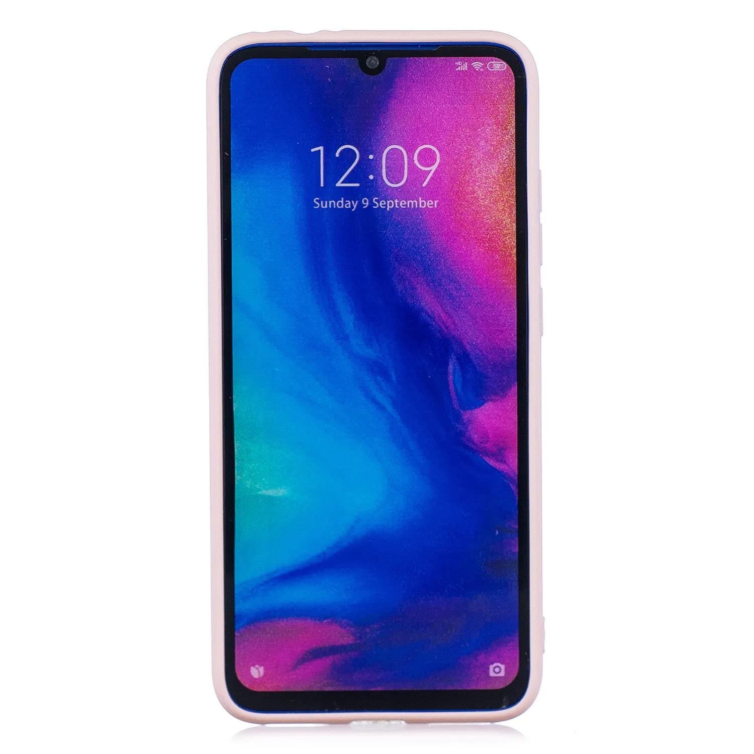 For Redmi note 7 Lovely Candy Color Matte TPU Anti-scratch Non-slip Protective Cover Back Case Navy