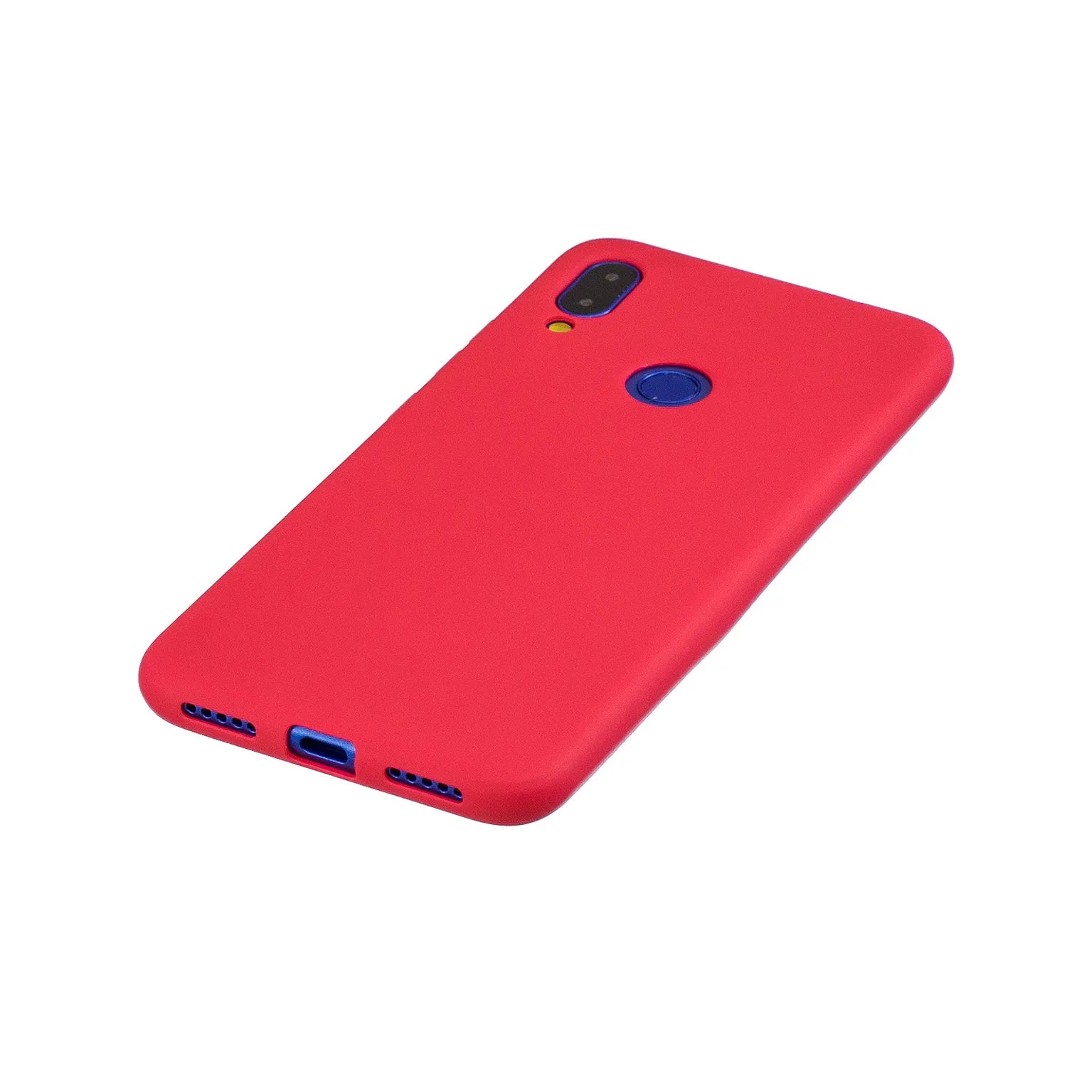 For Redmi note 7 Lovely Candy Color Matte TPU Anti-scratch Non-slip Protective Cover Back Case red