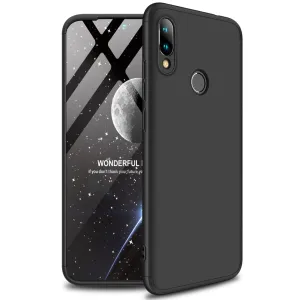 for Redmi NOTE 7 Ultra Slim PC Back Cover Non-slip Shockproof 360 Degree Full Protective Case black_Redmi NOTE 7