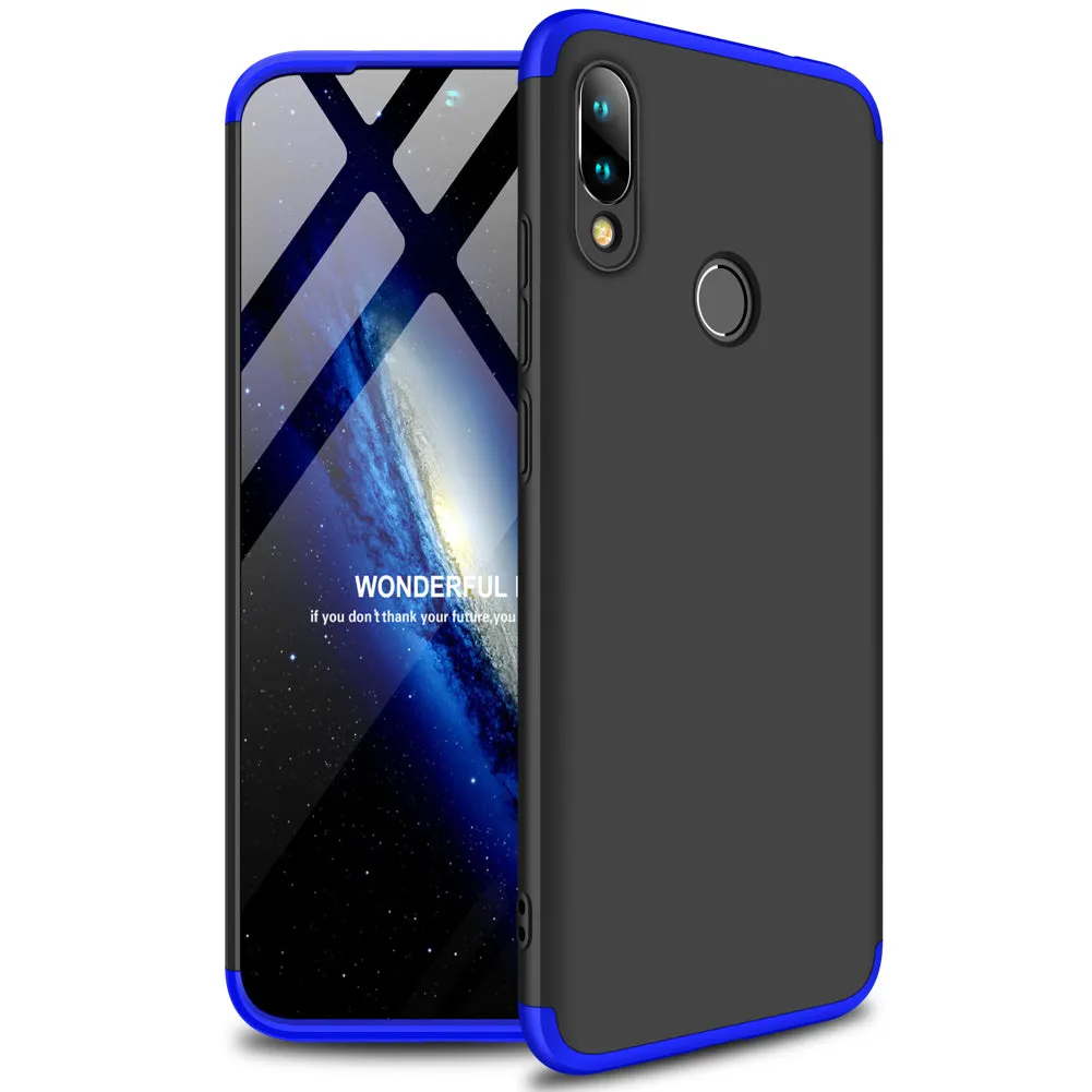 for Redmi NOTE 7 Ultra Slim PC Back Cover Non-slip Shockproof 360 Degree Full Protective Case black_Redmi NOTE 7