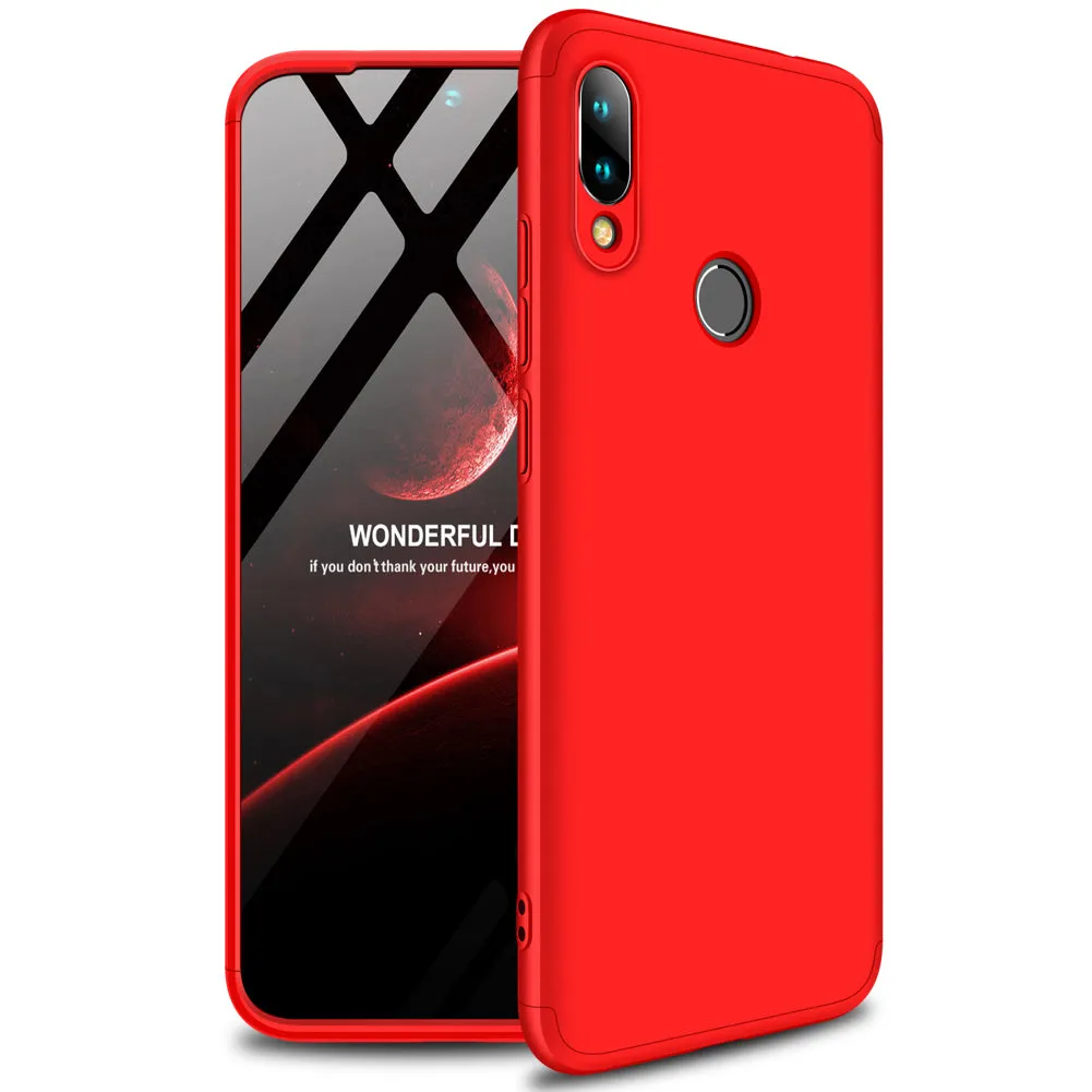 for Redmi NOTE 7 Ultra Slim PC Back Cover Non-slip Shockproof 360 Degree Full Protective Case blue_Redmi NOTE 7
