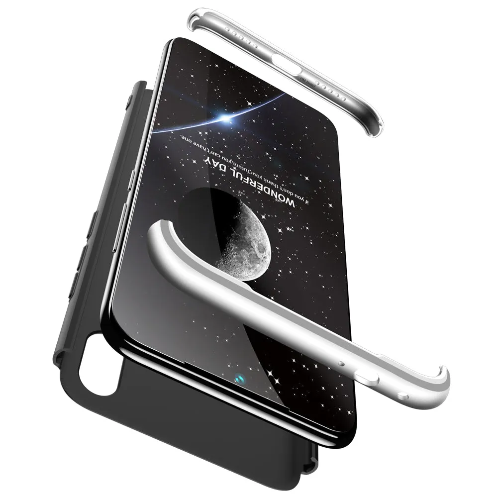 for Redmi NOTE 7 Ultra Slim PC Back Cover Non-slip Shockproof 360 Degree Full Protective Case gold_Redmi NOTE 7