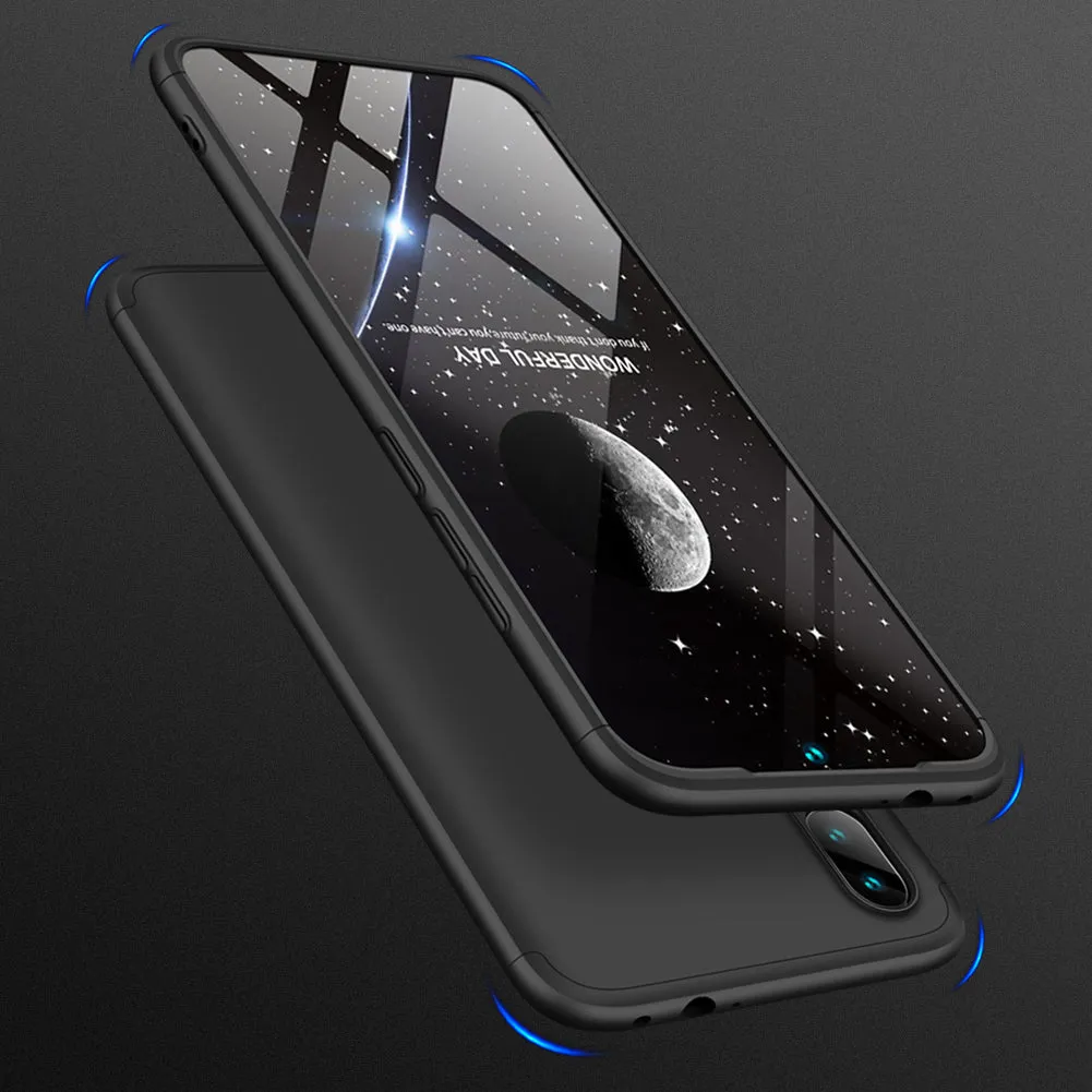 for Redmi NOTE 7 Ultra Slim PC Back Cover Non-slip Shockproof 360 Degree Full Protective Case gold_Redmi NOTE 7
