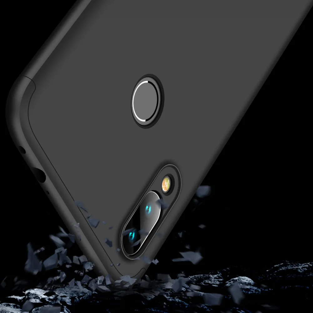 for Redmi NOTE 7 Ultra Slim PC Back Cover Non-slip Shockproof 360 Degree Full Protective Case gold_Redmi NOTE 7