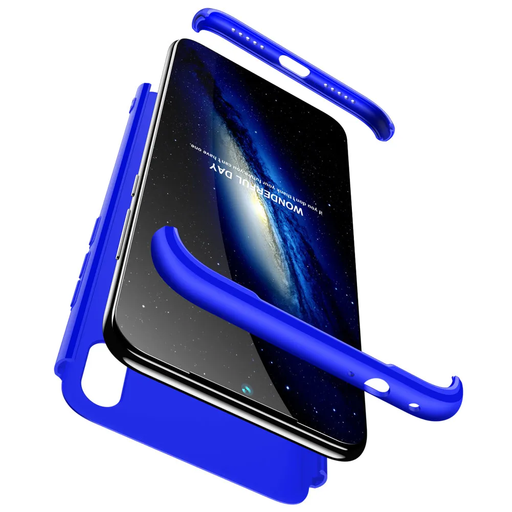 for Redmi NOTE 7 Ultra Slim PC Back Cover Non-slip Shockproof 360 Degree Full Protective Case gold_Redmi NOTE 7