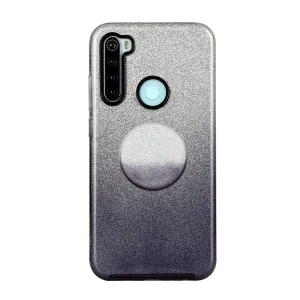 For Redmi Note 7/Note 7 pro/Note 8/Note 8 pro/8/8A Phone Case Gradient Color Glitter Powder Phone Cover with Airbag Bracket black