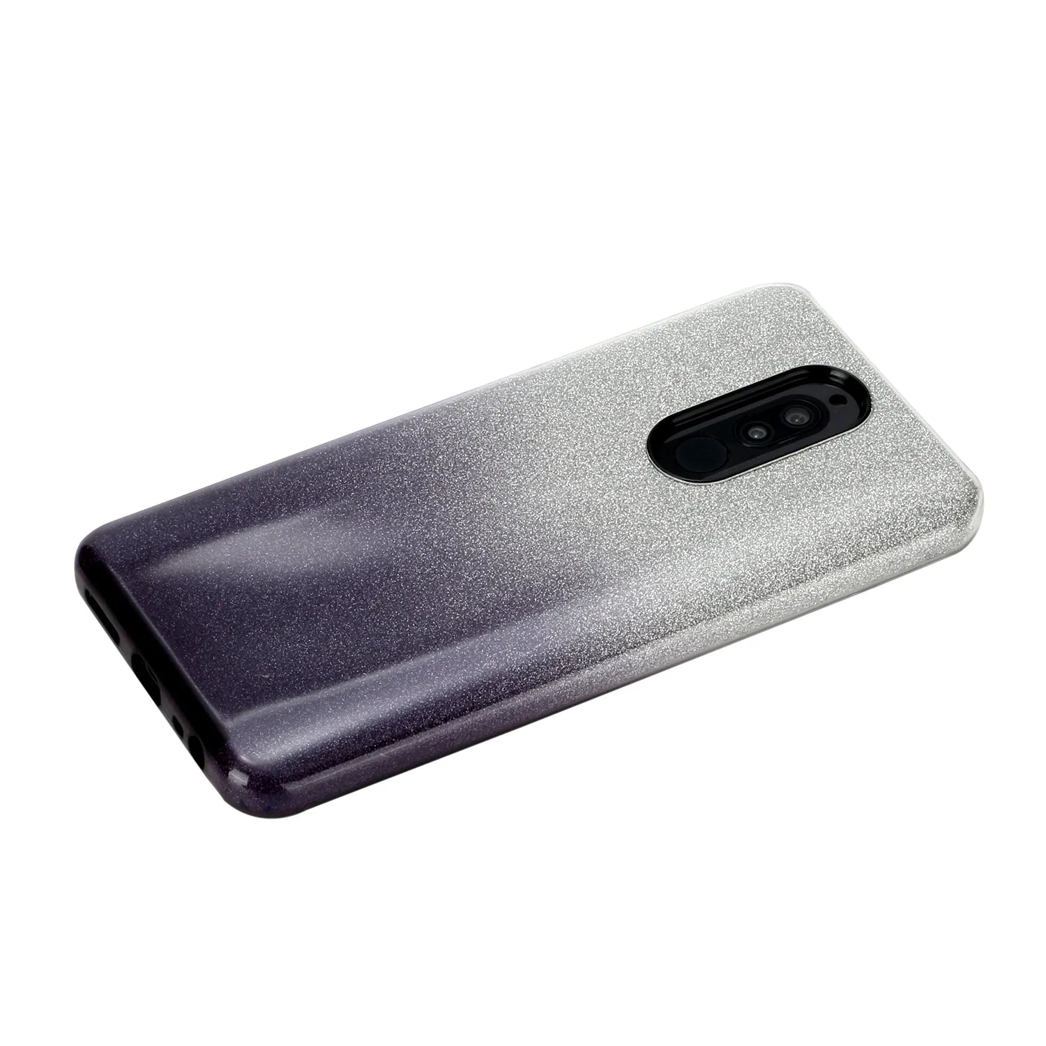 For Redmi Note 7/Note 7 pro/Note 8/Note 8 pro/8/8A Phone Case Gradient Color Glitter Powder Phone Cover with Airbag Bracket black