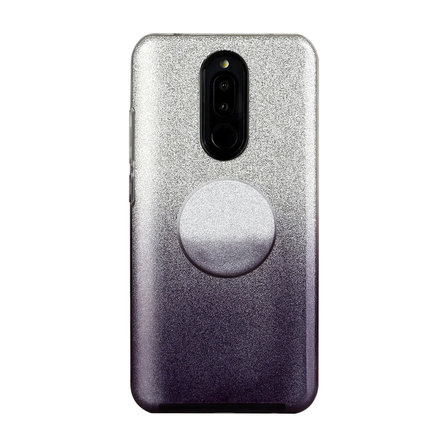 For Redmi Note 7/Note 7 pro/Note 8/Note 8 pro/8/8A Phone Case Gradient Color Glitter Powder Phone Cover with Airbag Bracket black