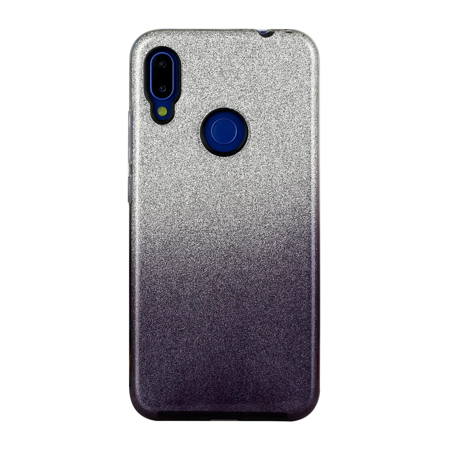 For Redmi Note 7/Note 7 pro/Note 8/Note 8 pro/8/8A Phone Case Gradient Color Glitter Powder Phone Cover with Airbag Bracket blue