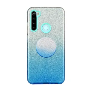 For Redmi Note 7/Note 7 pro/Note 8/Note 8 pro/8/8A Phone Case Gradient Color Glitter Powder Phone Cover with Airbag Bracket blue