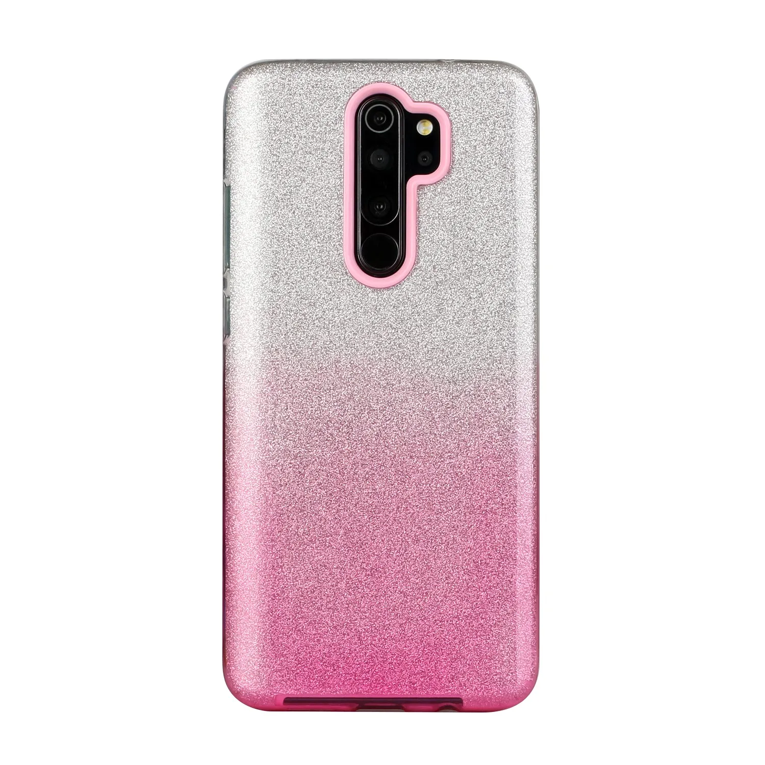 For Redmi Note 7/Note 7 pro/Note 8/Note 8 pro/8/8A Phone Case Gradient Color Glitter Powder Phone Cover with Airbag Bracket Pink