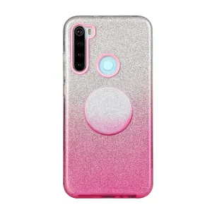 For Redmi Note 7/Note 7 pro/Note 8/Note 8 pro/8/8A Phone Case Gradient Color Glitter Powder Phone Cover with Airbag Bracket Pink