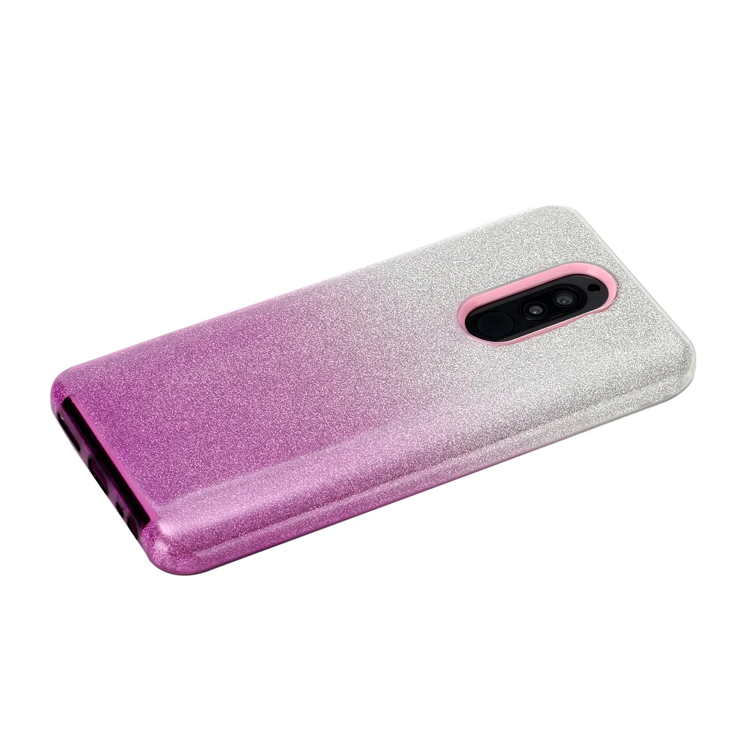 For Redmi Note 7/Note 7 pro/Note 8/Note 8 pro/8/8A Phone Case Gradient Color Glitter Powder Phone Cover with Airbag Bracket purple