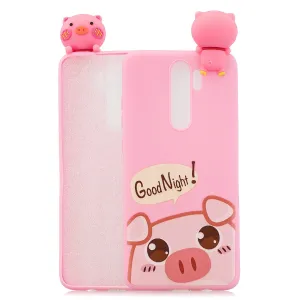 For Redmi NOTE 8 NOTE 8 pro 3D Color Painting Pattern Drop Protection Soft TPU Back Cover Mobile Phone Case Rose red