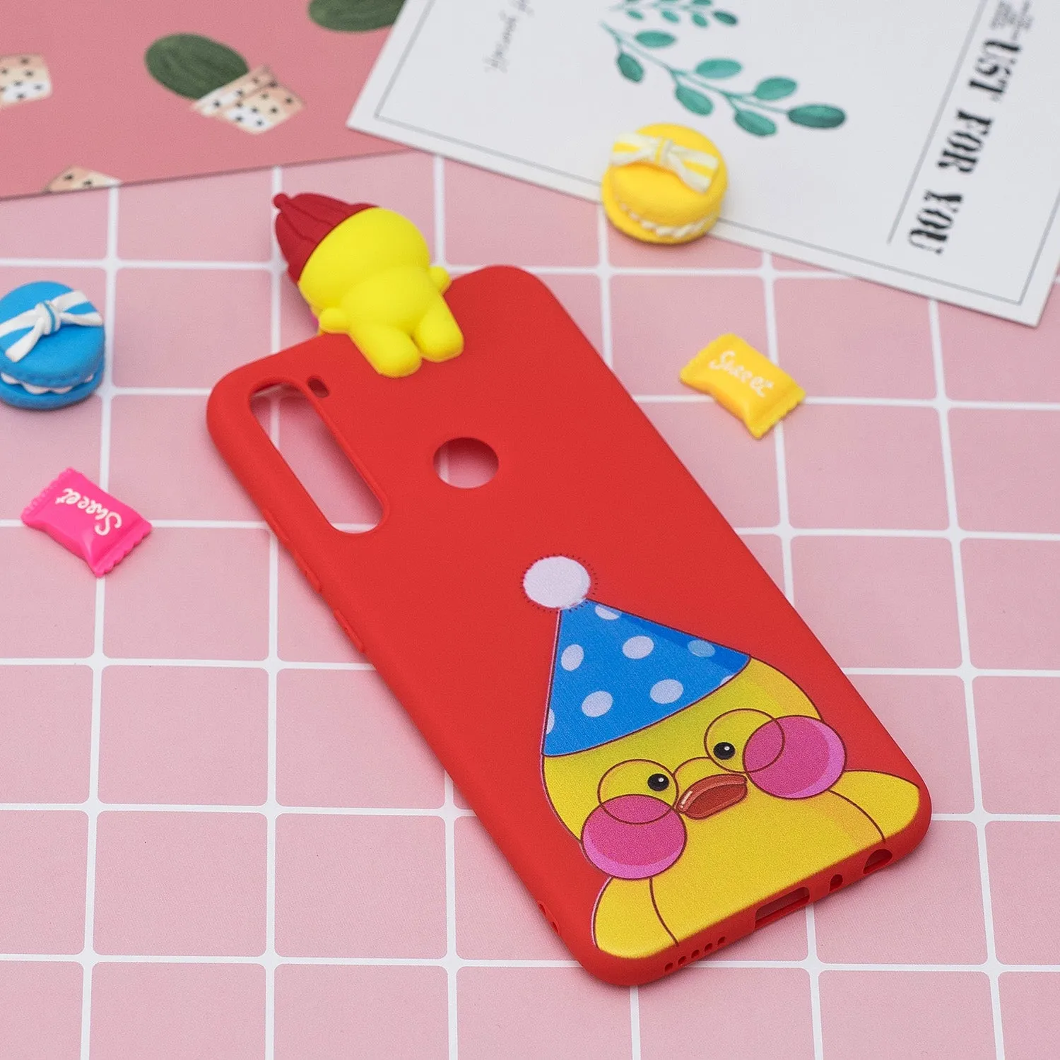 For Redmi NOTE 8 NOTE 8 pro 3D Color Painting Pattern Drop Protection Soft TPU Back Cover Mobile Phone Case white