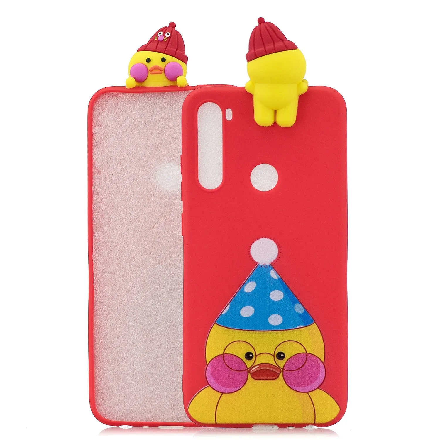 For Redmi NOTE 8 NOTE 8 pro 3D Color Painting Pattern Drop Protection Soft TPU Back Cover Mobile Phone Case white