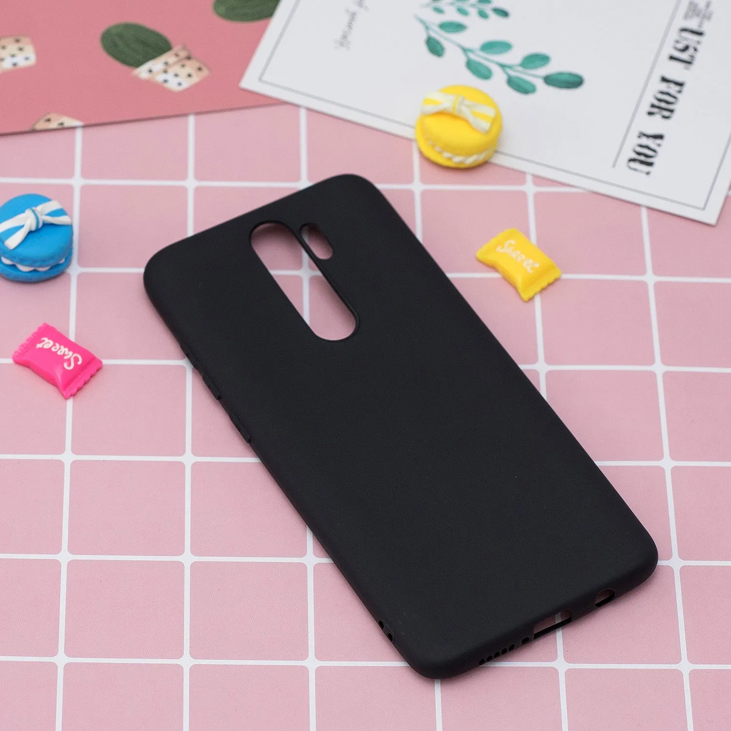 For Redmi NOTE 8 NOTE 8 Pro Soft Candy Color Frosted Surface Shockproof TPU Back Cover Mobile Phone Case black