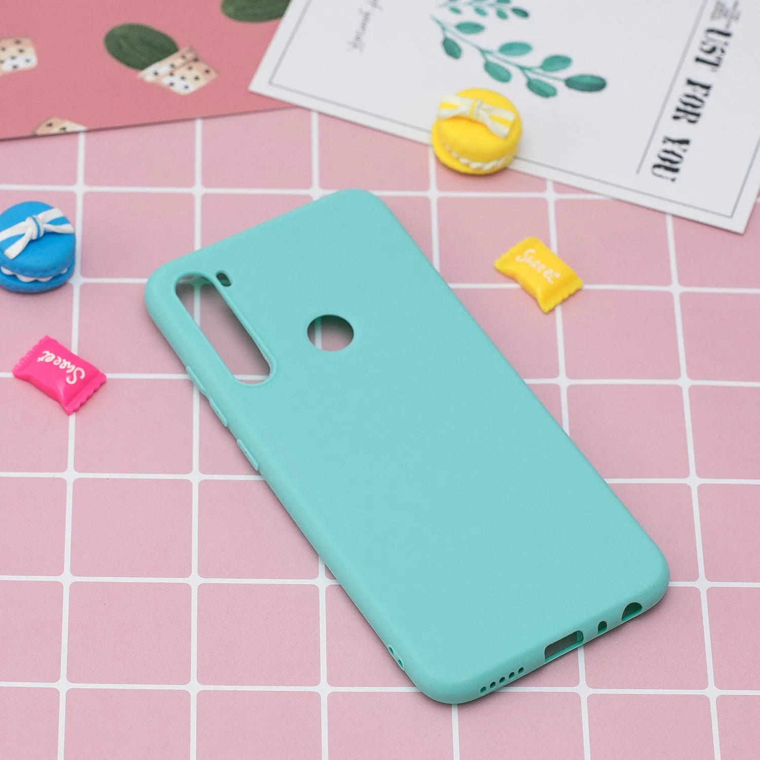 For Redmi NOTE 8 NOTE 8 Pro Soft Candy Color Frosted Surface Shockproof TPU Back Cover Mobile Phone Case Light blue