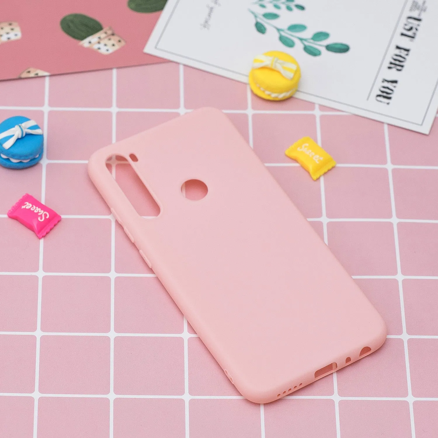 For Redmi NOTE 8 NOTE 8 Pro Soft Candy Color Frosted Surface Shockproof TPU Back Cover Mobile Phone Case Light pink