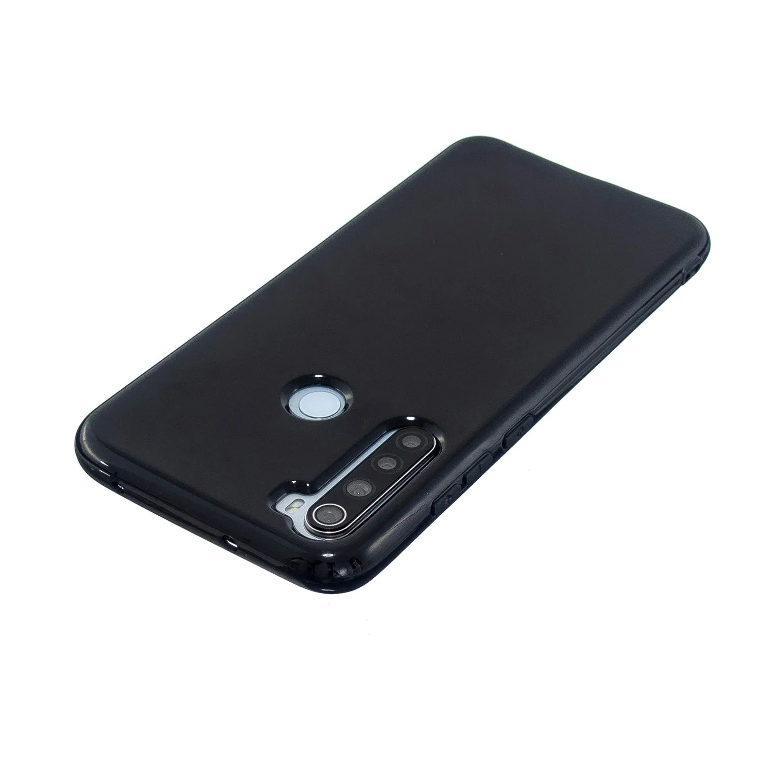 For Redmi Note 8/8 Pro Cellphone Cover 2.0mm Thickened TPU Case Camera Protector Anti-Scratch Soft Phone Shell Black