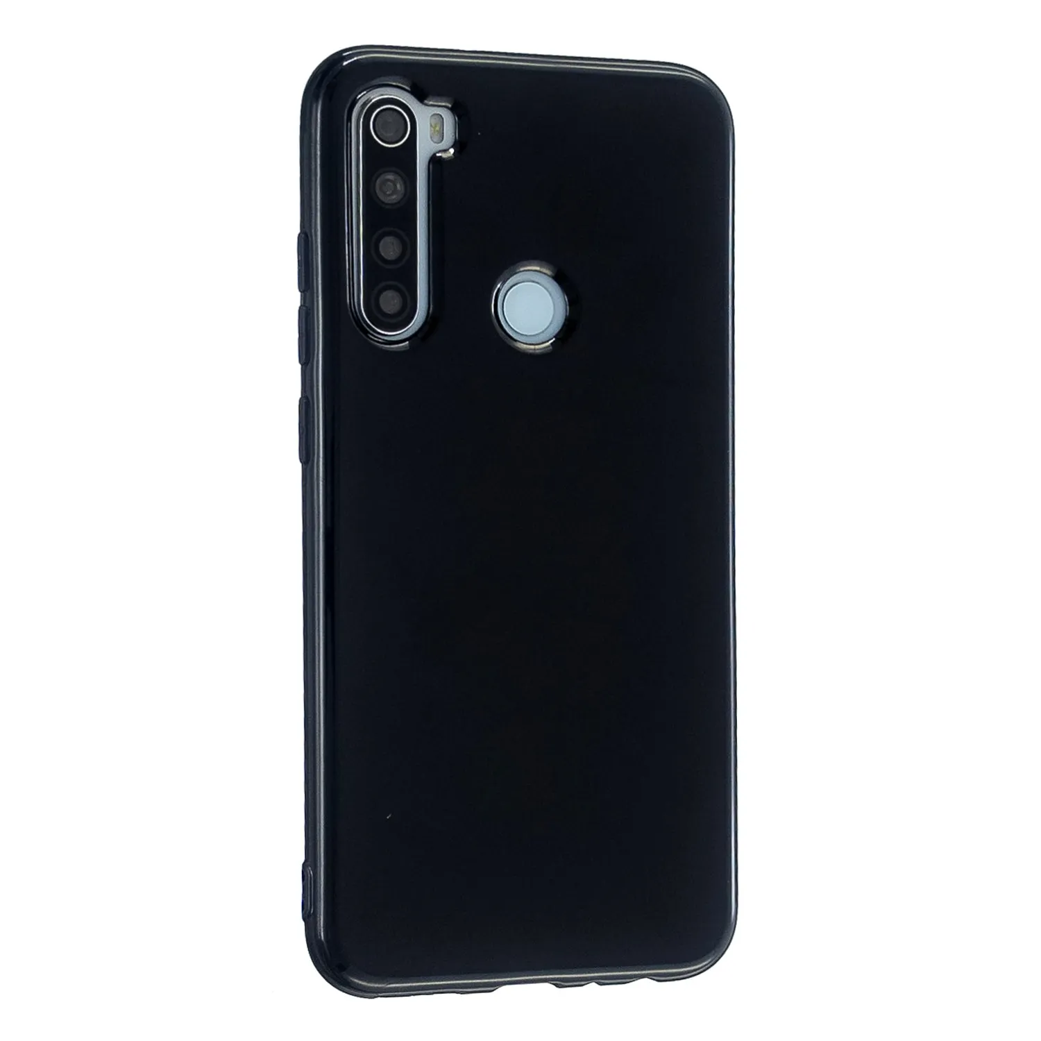 For Redmi Note 8/8 Pro Cellphone Cover 2.0mm Thickened TPU Case Camera Protector Anti-Scratch Soft Phone Shell Black