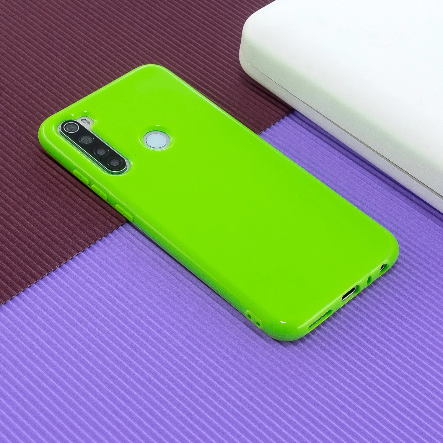 For Redmi Note 8/8 Pro Cellphone Cover 2.0mm Thickened TPU Case Camera Protector Anti-Scratch Soft Phone Shell Green