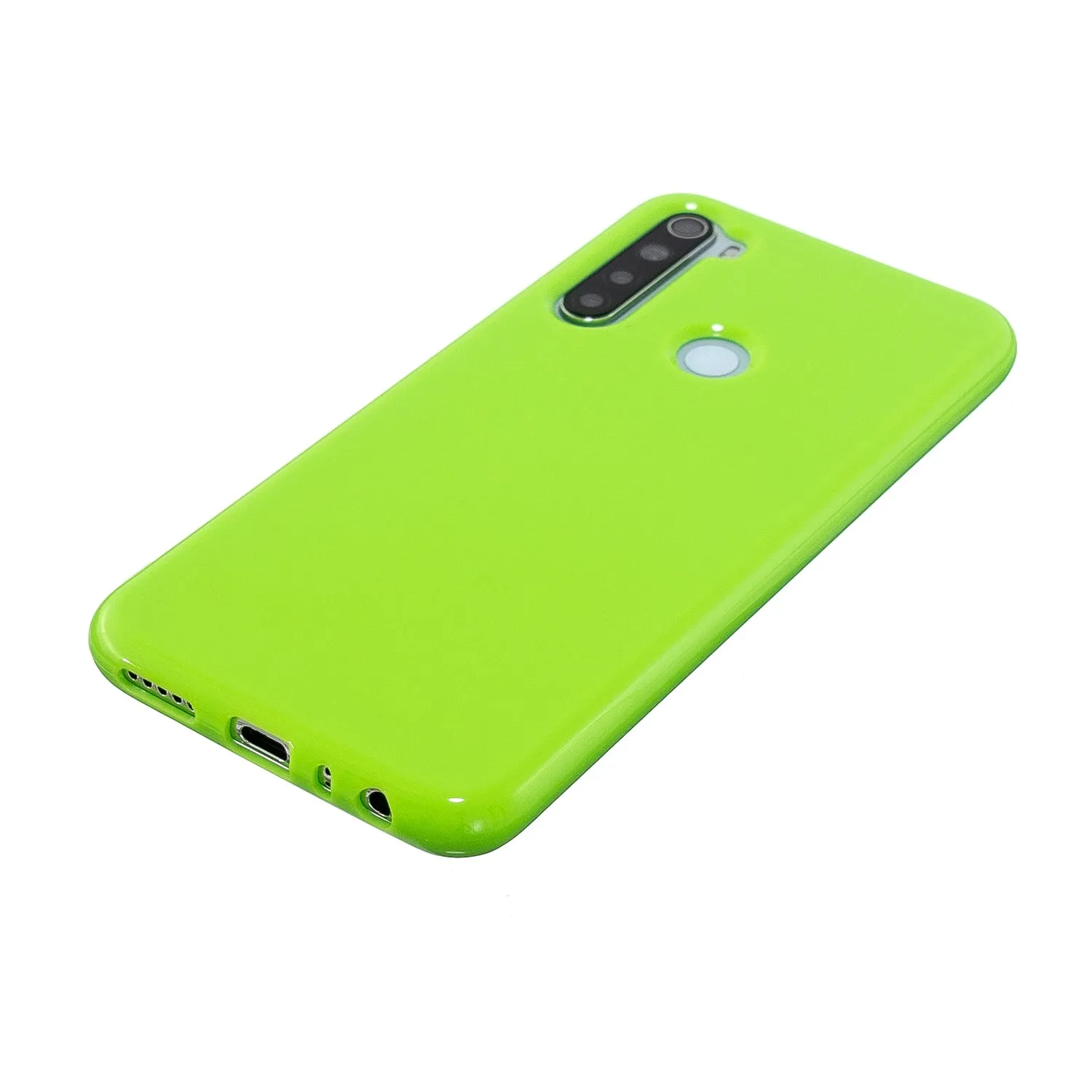 For Redmi Note 8/8 Pro Cellphone Cover 2.0mm Thickened TPU Case Camera Protector Anti-Scratch Soft Phone Shell Green