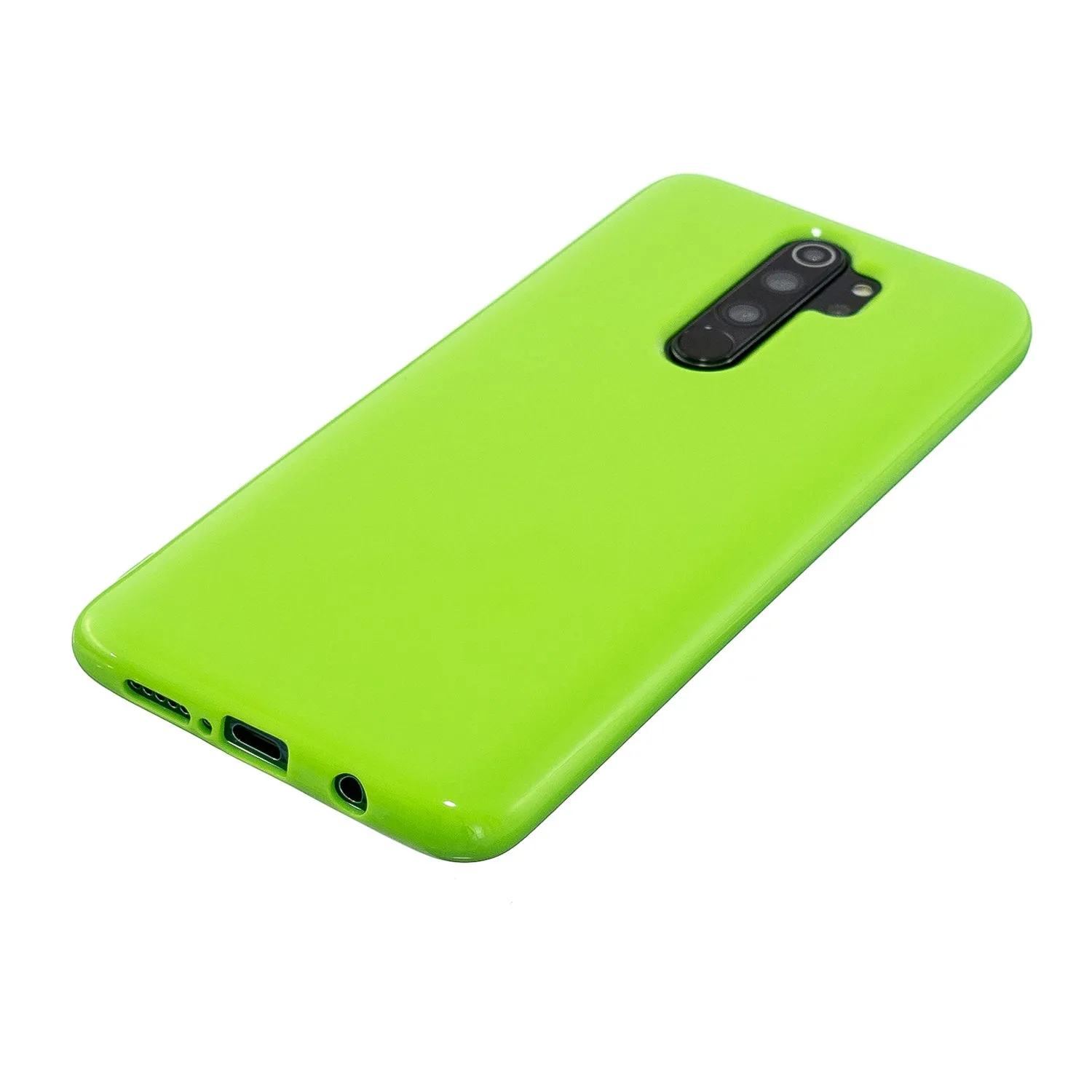 For Redmi Note 8/8 Pro Cellphone Cover 2.0mm Thickened TPU Case Camera Protector Anti-Scratch Soft Phone Shell Green