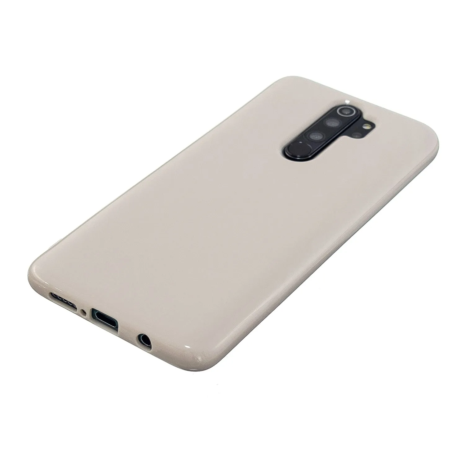 For Redmi Note 8/8 Pro Cellphone Cover 2.0mm Thickened TPU Case Camera Protector Anti-Scratch Soft Phone Shell Khaki