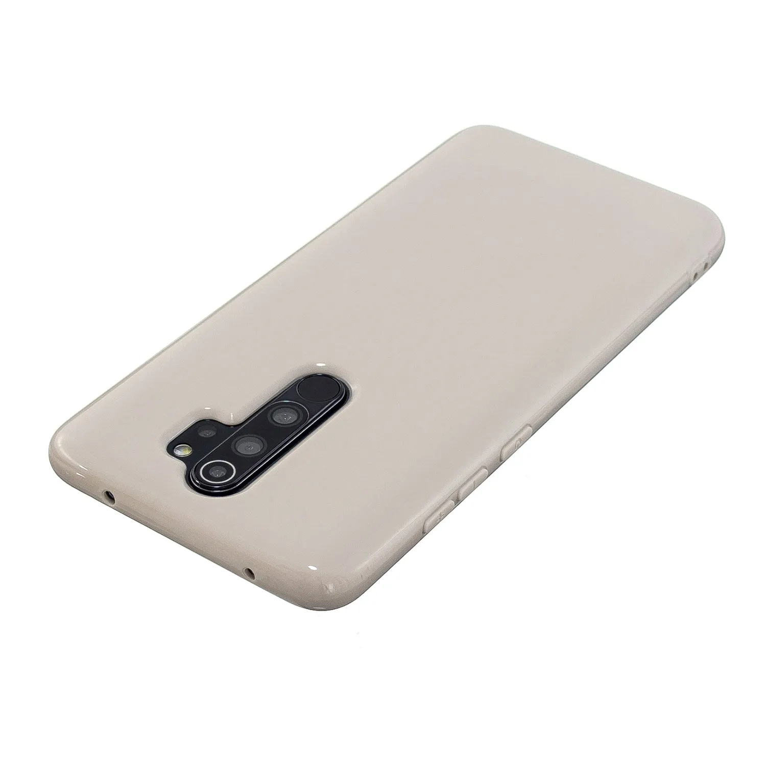 For Redmi Note 8/8 Pro Cellphone Cover 2.0mm Thickened TPU Case Camera Protector Anti-Scratch Soft Phone Shell Khaki